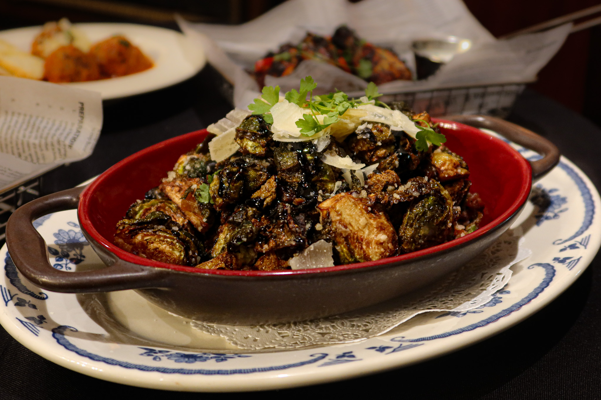 Bowl of brussels sprouts.